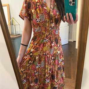 Casual summer floral midi xxs Latina